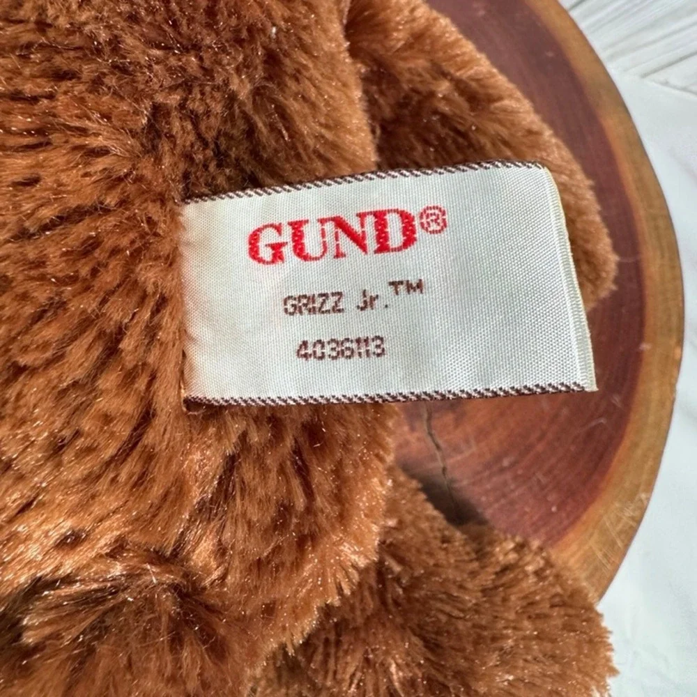 Gund Grizz Jr Brown Teddy Bear Plush Stuffed Animal Bushy Eyebrows 9